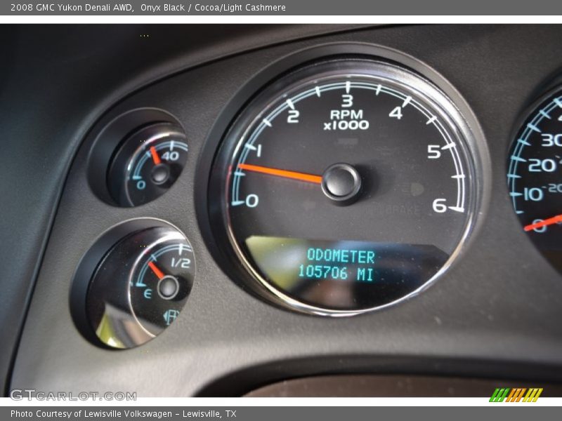 Onyx Black / Cocoa/Light Cashmere 2008 GMC Yukon Denali AWD