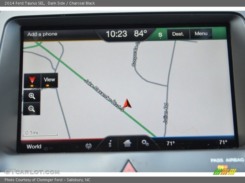 Navigation of 2014 Taurus SEL