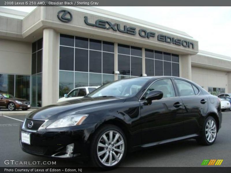 Obsidian Black / Sterling Gray 2008 Lexus IS 250 AWD