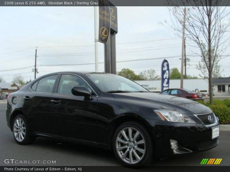 Obsidian Black / Sterling Gray 2008 Lexus IS 250 AWD