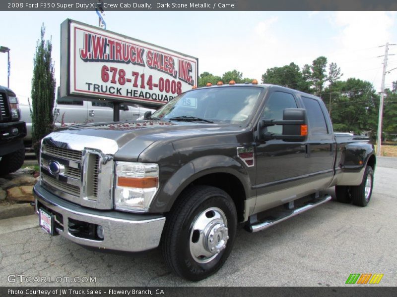 Dark Stone Metallic / Camel 2008 Ford F350 Super Duty XLT Crew Cab Dually