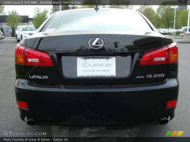 Obsidian Black / Sterling Gray 2008 Lexus IS 250 AWD