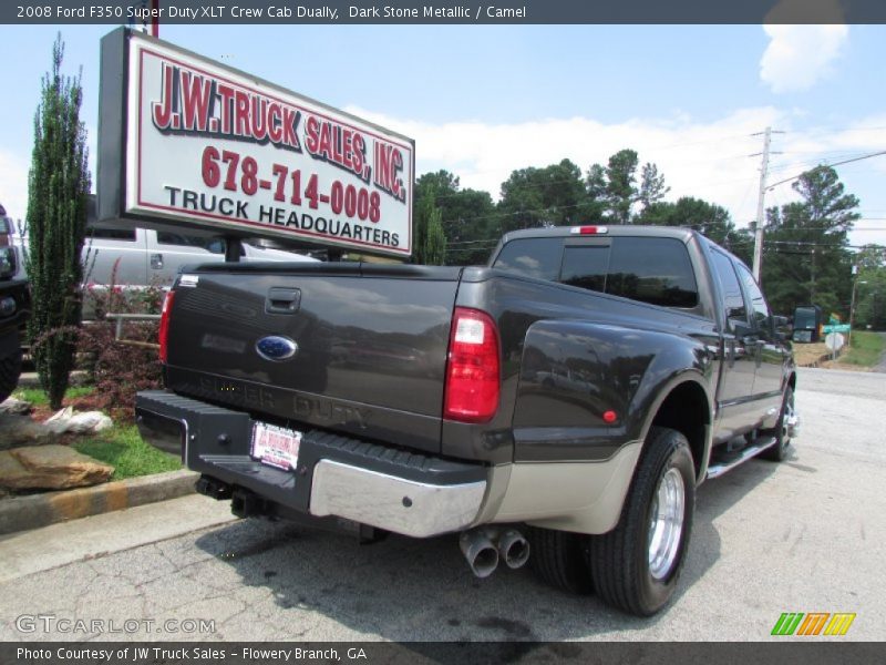 Dark Stone Metallic / Camel 2008 Ford F350 Super Duty XLT Crew Cab Dually