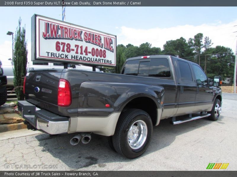 Dark Stone Metallic / Camel 2008 Ford F350 Super Duty XLT Crew Cab Dually