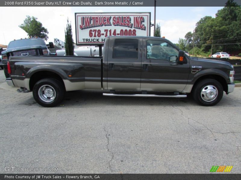Dark Stone Metallic / Camel 2008 Ford F350 Super Duty XLT Crew Cab Dually