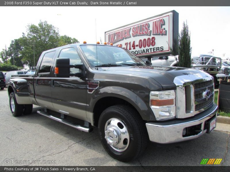 Dark Stone Metallic / Camel 2008 Ford F350 Super Duty XLT Crew Cab Dually