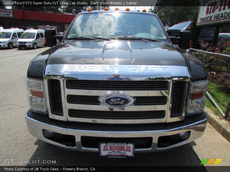 Dark Stone Metallic / Camel 2008 Ford F350 Super Duty XLT Crew Cab Dually