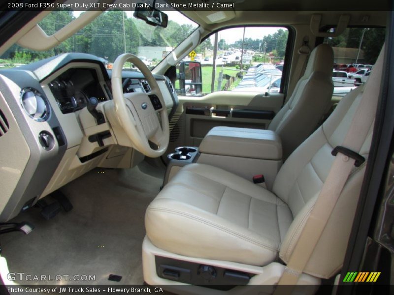 Dark Stone Metallic / Camel 2008 Ford F350 Super Duty XLT Crew Cab Dually