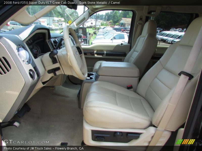 Dark Stone Metallic / Camel 2008 Ford F350 Super Duty XLT Crew Cab Dually