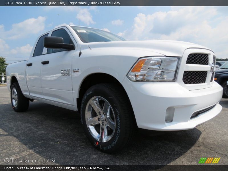 Bright White / Black/Diesel Gray 2014 Ram 1500 Express Quad Cab