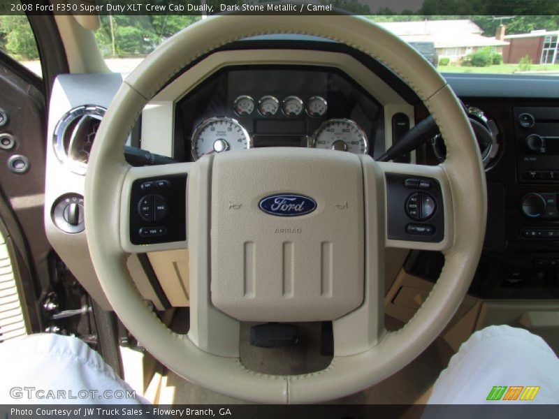 Dark Stone Metallic / Camel 2008 Ford F350 Super Duty XLT Crew Cab Dually