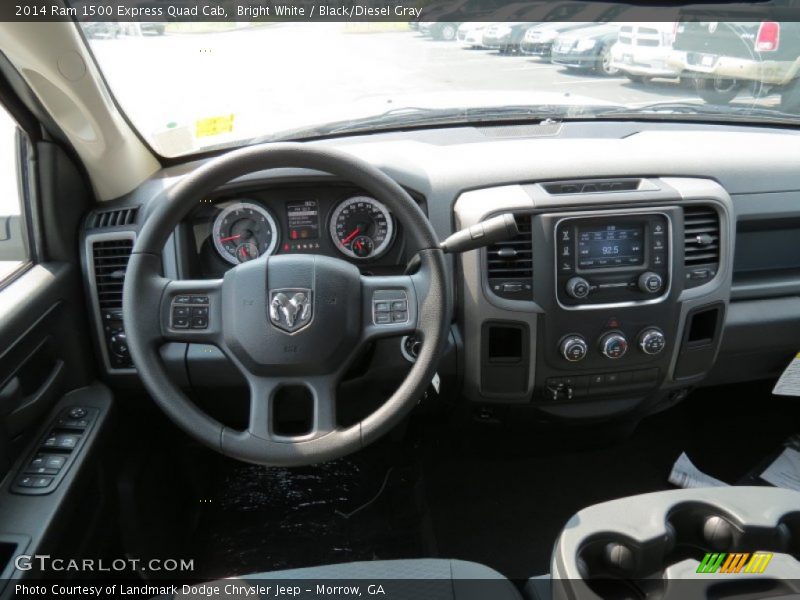 Bright White / Black/Diesel Gray 2014 Ram 1500 Express Quad Cab