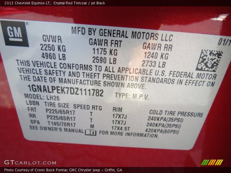 Crystal Red Tintcoat / Jet Black 2013 Chevrolet Equinox LT