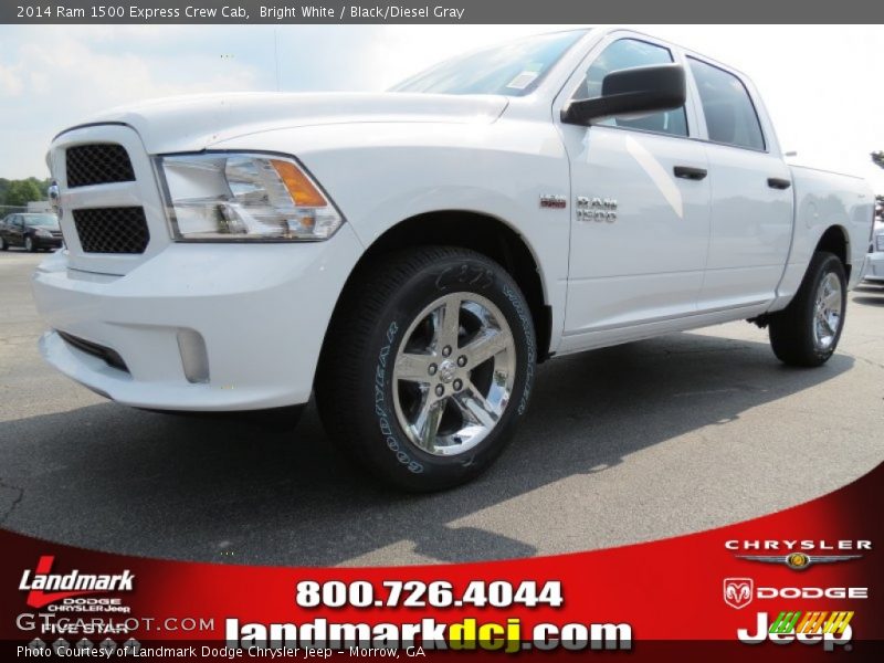 Bright White / Black/Diesel Gray 2014 Ram 1500 Express Crew Cab