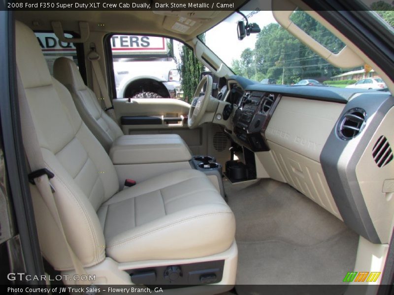 Dark Stone Metallic / Camel 2008 Ford F350 Super Duty XLT Crew Cab Dually