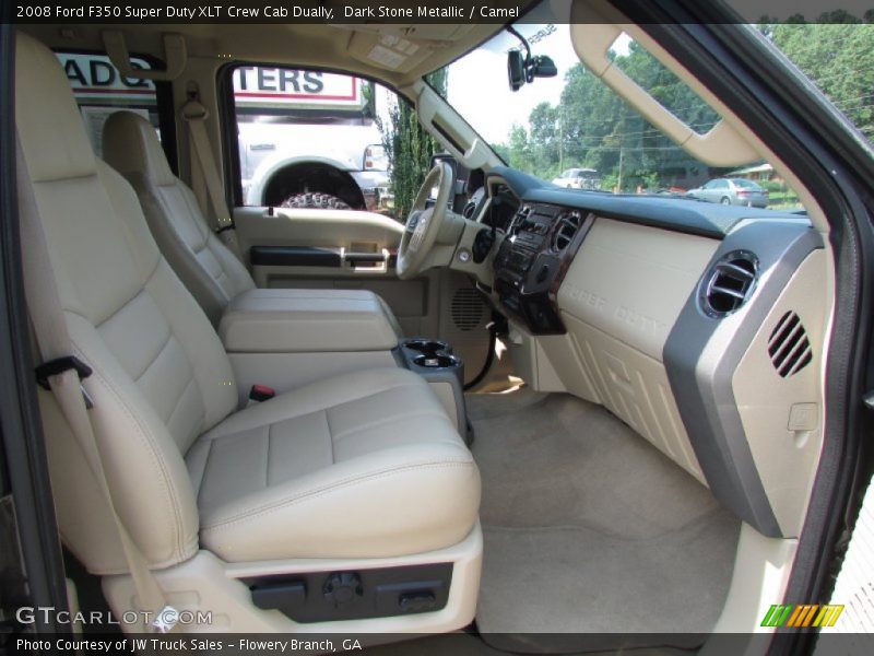 Dark Stone Metallic / Camel 2008 Ford F350 Super Duty XLT Crew Cab Dually