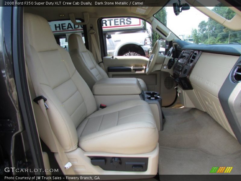Dark Stone Metallic / Camel 2008 Ford F350 Super Duty XLT Crew Cab Dually