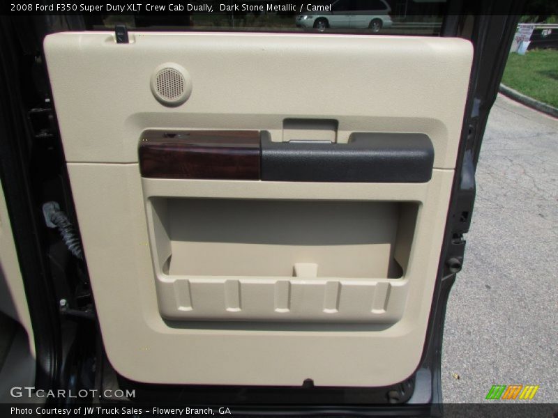 Dark Stone Metallic / Camel 2008 Ford F350 Super Duty XLT Crew Cab Dually