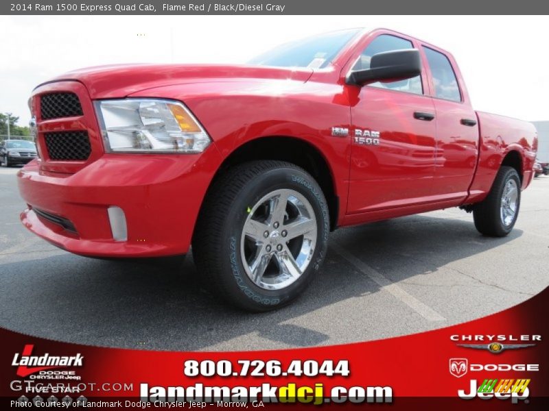 Flame Red / Black/Diesel Gray 2014 Ram 1500 Express Quad Cab