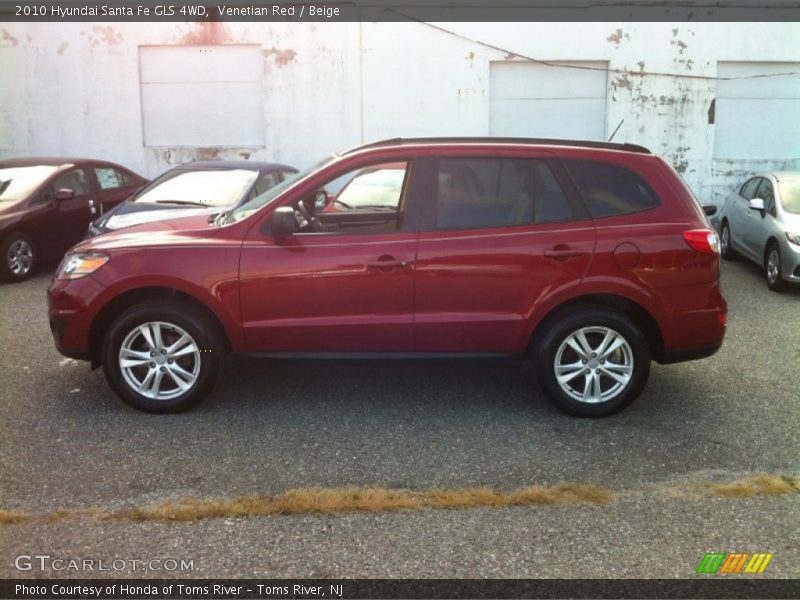 Venetian Red / Beige 2010 Hyundai Santa Fe GLS 4WD