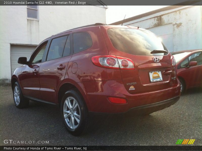 Venetian Red / Beige 2010 Hyundai Santa Fe GLS 4WD