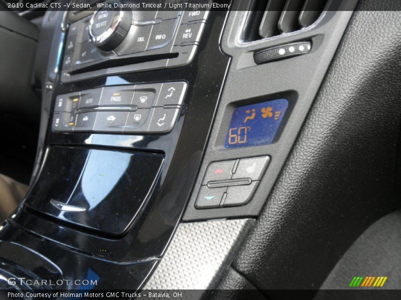 White Diamond Tricoat / Light Titanium/Ebony 2010 Cadillac CTS -V Sedan