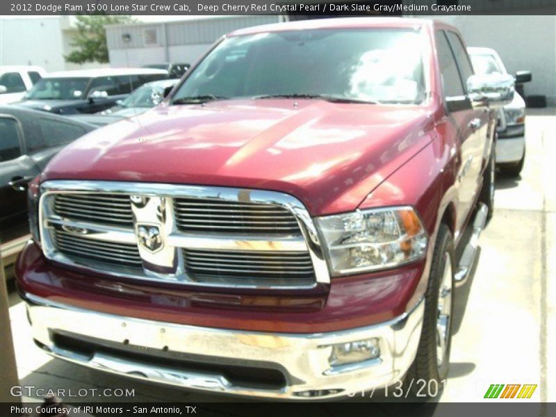 Deep Cherry Red Crystal Pearl / Dark Slate Gray/Medium Graystone 2012 Dodge Ram 1500 Lone Star Crew Cab
