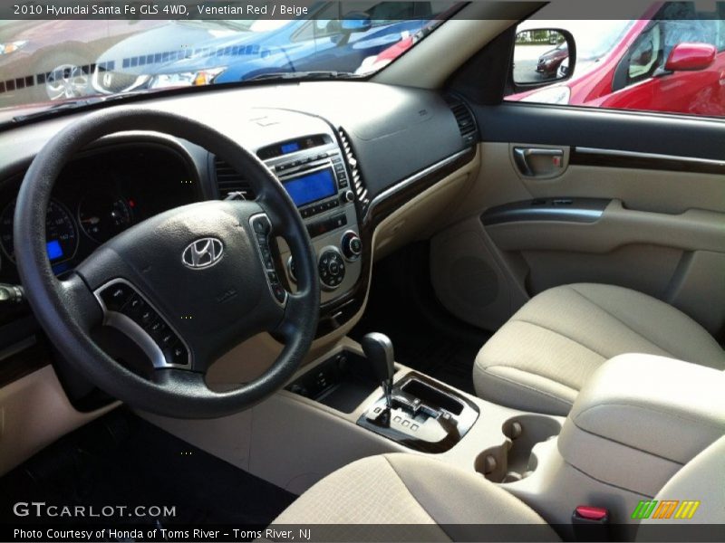 Venetian Red / Beige 2010 Hyundai Santa Fe GLS 4WD