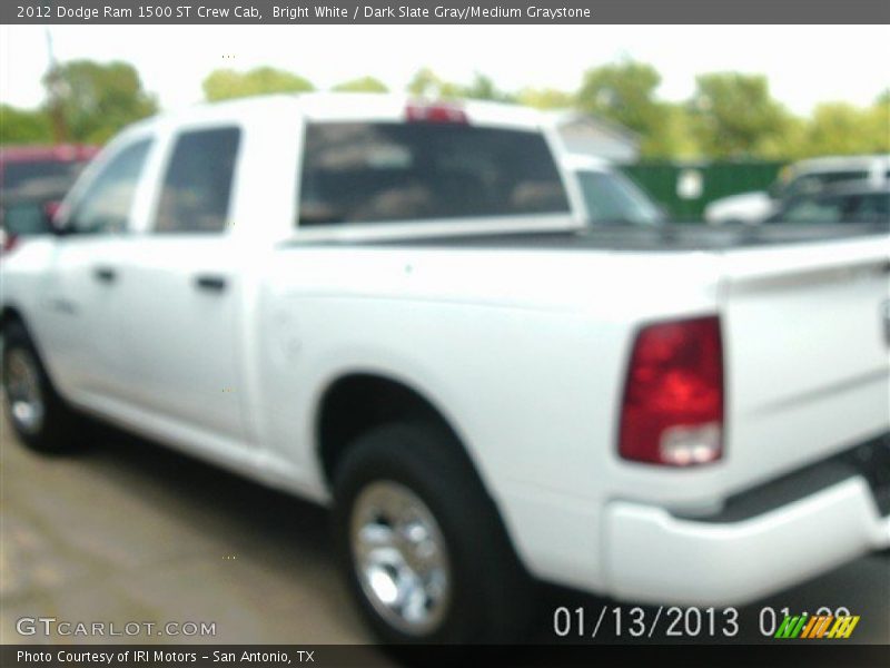 Bright White / Dark Slate Gray/Medium Graystone 2012 Dodge Ram 1500 ST Crew Cab