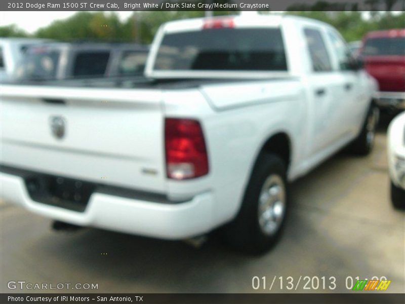 Bright White / Dark Slate Gray/Medium Graystone 2012 Dodge Ram 1500 ST Crew Cab