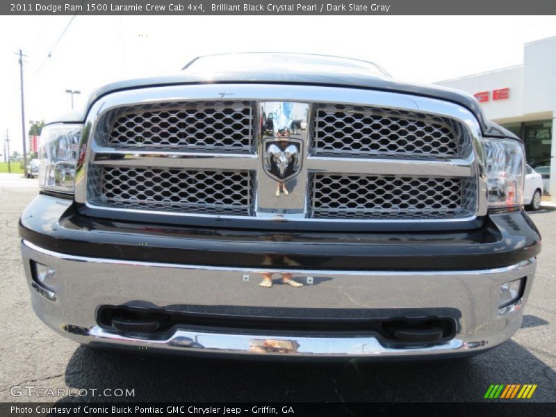 Brilliant Black Crystal Pearl / Dark Slate Gray 2011 Dodge Ram 1500 Laramie Crew Cab 4x4