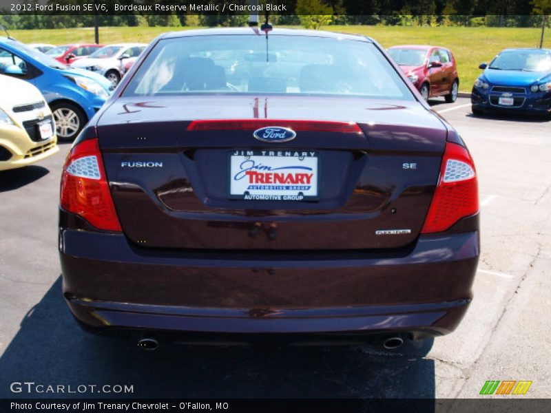 Bordeaux Reserve Metallic / Charcoal Black 2012 Ford Fusion SE V6