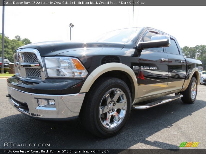Brilliant Black Crystal Pearl / Dark Slate Gray 2011 Dodge Ram 1500 Laramie Crew Cab 4x4