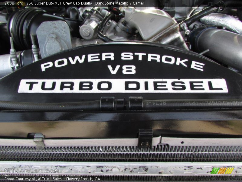 Dark Stone Metallic / Camel 2008 Ford F350 Super Duty XLT Crew Cab Dually