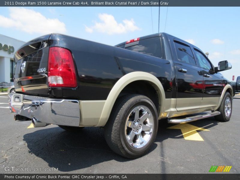 Brilliant Black Crystal Pearl / Dark Slate Gray 2011 Dodge Ram 1500 Laramie Crew Cab 4x4