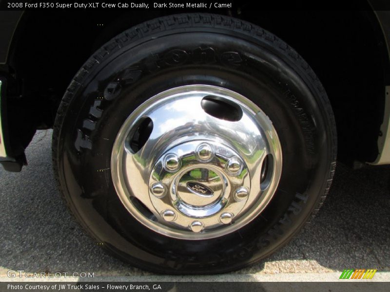 Dark Stone Metallic / Camel 2008 Ford F350 Super Duty XLT Crew Cab Dually