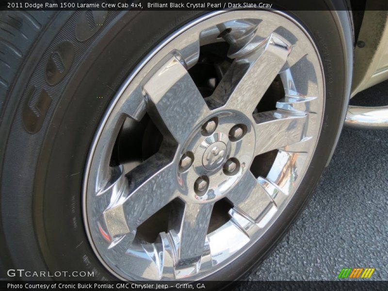 Brilliant Black Crystal Pearl / Dark Slate Gray 2011 Dodge Ram 1500 Laramie Crew Cab 4x4