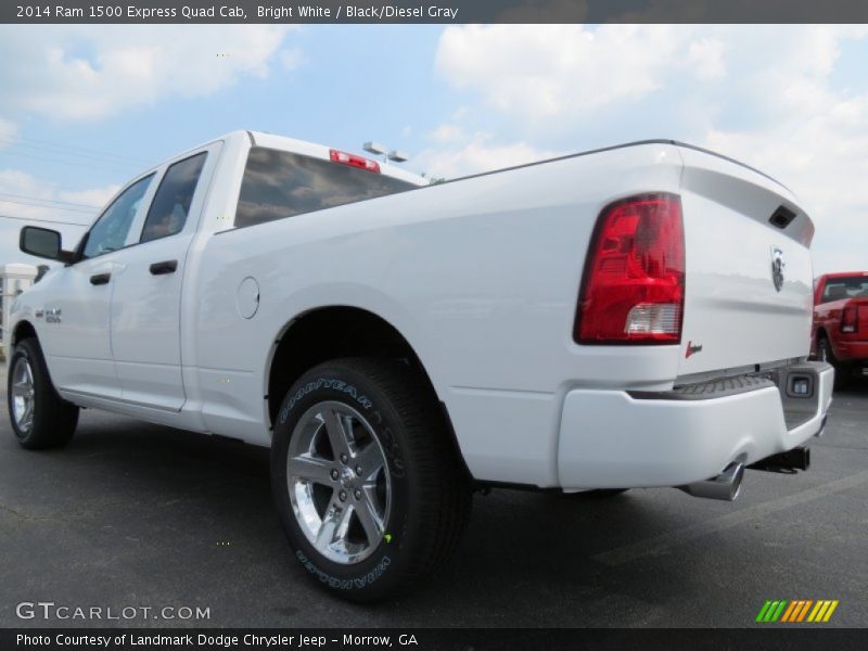 Bright White / Black/Diesel Gray 2014 Ram 1500 Express Quad Cab