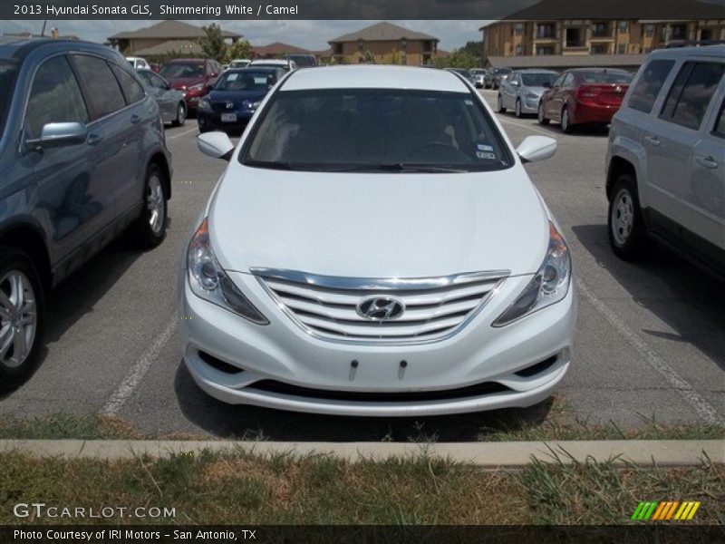 Shimmering White / Camel 2013 Hyundai Sonata GLS