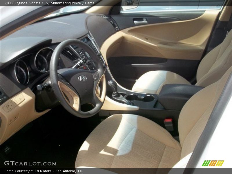 Shimmering White / Camel 2013 Hyundai Sonata GLS