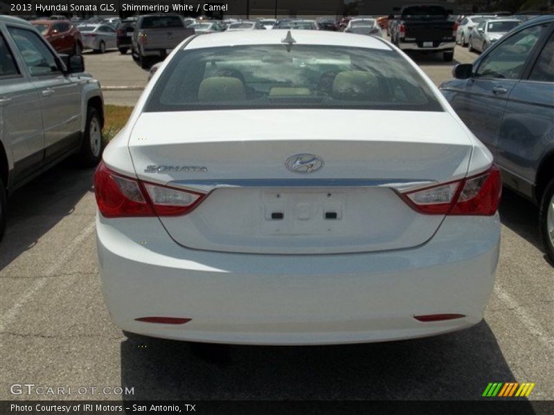 Shimmering White / Camel 2013 Hyundai Sonata GLS