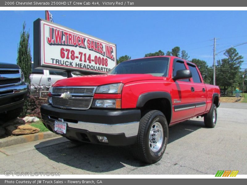 Victory Red / Tan 2006 Chevrolet Silverado 2500HD LT Crew Cab 4x4
