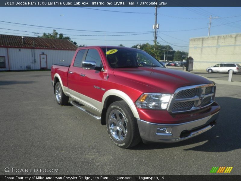 Inferno Red Crystal Pearl / Dark Slate Gray 2010 Dodge Ram 1500 Laramie Quad Cab 4x4