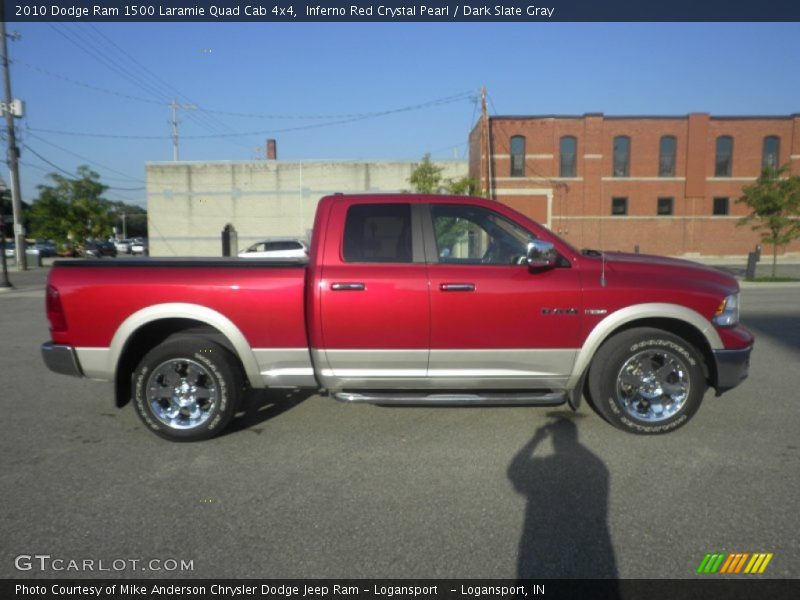 Inferno Red Crystal Pearl / Dark Slate Gray 2010 Dodge Ram 1500 Laramie Quad Cab 4x4