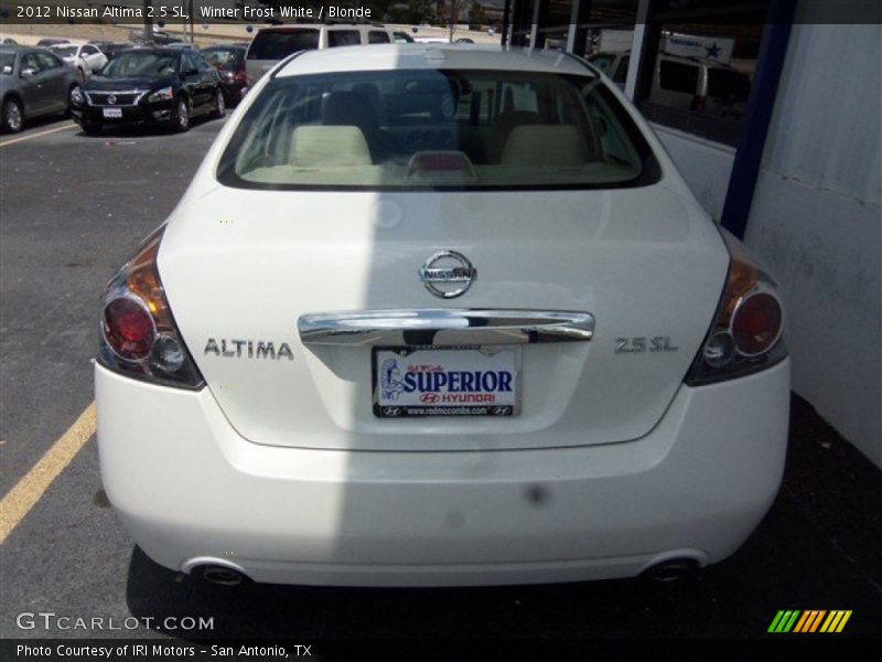 Winter Frost White / Blonde 2012 Nissan Altima 2.5 SL