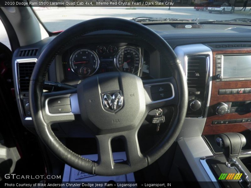 Inferno Red Crystal Pearl / Dark Slate Gray 2010 Dodge Ram 1500 Laramie Quad Cab 4x4