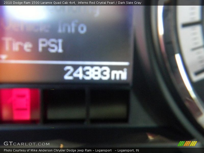 Inferno Red Crystal Pearl / Dark Slate Gray 2010 Dodge Ram 1500 Laramie Quad Cab 4x4