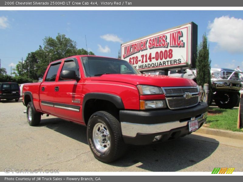 Victory Red / Tan 2006 Chevrolet Silverado 2500HD LT Crew Cab 4x4