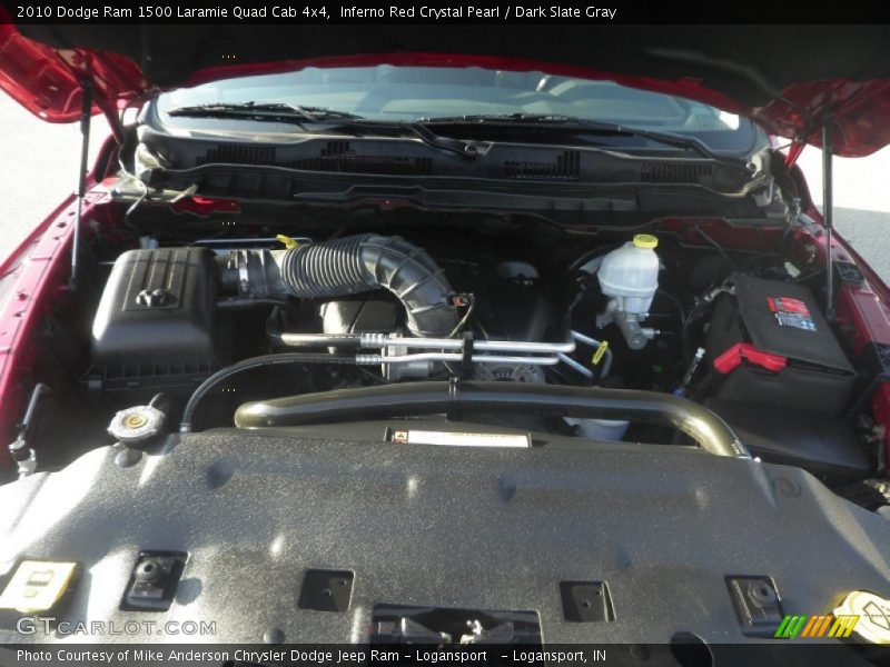 Inferno Red Crystal Pearl / Dark Slate Gray 2010 Dodge Ram 1500 Laramie Quad Cab 4x4