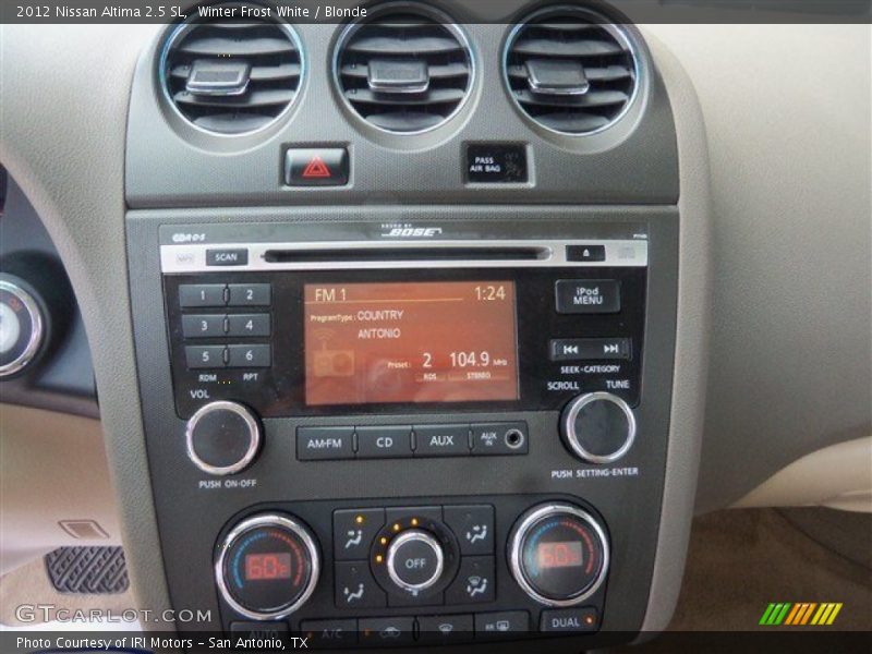Winter Frost White / Blonde 2012 Nissan Altima 2.5 SL